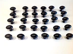 Nwot 1.25" Black Charcoal Marbled Design Egg Football Pull Knobs Lot Of 30. Fixed Price $124.99.