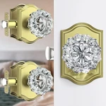 Calzibeno 3 Pack Glass Door Knobs Lock Satin Brass Crystal Interior Privacy Bedr. Fixed Price $116.98.