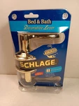 Schlage Bed & Bath Interior Door Lever Polished Brass Locking Handle New. Fixed Price $19.99.