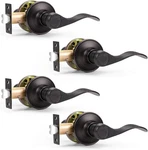 4PK Probrico Passage Keyless Door Lever Handles Oil Rubbed Bronze Locksets. Fixed Price $48.00.