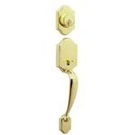 Schlage JH58PRS605 Dexter By Paris Exterior Handleset With Deadbolt, Bright Bra. Fixed Price $98.74.