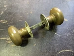 Antique Yale Solid Brass Door Knob W Spindle & Rosettes 2 Vintage. Fixed Price $30.00.