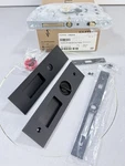 Emtek 2195US19 Privacy Knurled Narrow Modern Rectangular Mortise - Flat Black. Fixed Price $199.68.