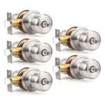 Brotima 5 Pack Brushed Nickel Door Knobs Interior Keyless Privacy For. Fixed Price $48.49.
