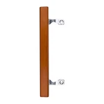 Brixwell Patio Door HANDLE,6-5/8" Ctc,chrome Finish With Wood. Fixed Price $8.97.