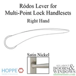 Hoppe Rodos M1603 Right Hand Lever Satin Nickel. Fixed Price $75.43.