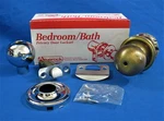 Amerock Antique English / Chrome Barrington Privacy Door Knob Set B-44305S. Fixed Price $18.95.