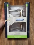 Schlage Hall & Closet Merano Lever Satin Nickel F10 619. Fixed Price $15.20.