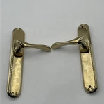Pella Inactive Fixed Right Handle Set For Hinged Door - Gold Brass Used. Fixed Price $142.49.