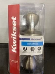 Kwikset Polo Bed & Bath Knob Satin Nickel 93001-865. Fixed Price $13.49.