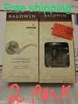 2-PACK Baldwin Prestige Tobin Satin Nickel Right-handed Dummy Door Levers (new). Fixed Price $19.99.