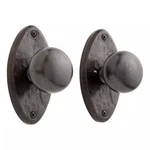 Signature Hardware Marwick Oval Solid Bronze Door Dummy Knob Backset. Fixed Price $99.00.