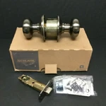 Schlage Plymouth Passage Latch Door Handle Knob, F10 620 Antique Pewter. Fixed Price $13.99.