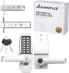 Annfuz Mechanical Keypad Door Handle Auto-locking Push Button Nickel. Fixed Price $114.00.