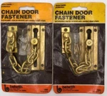 (2) Nos Belwith Extruded Solid Brass Welded Steel Chain Door Fastener Model 1860. Fixed Price $8.00.