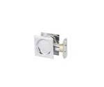 Kwikset 334SQT-26 Square Pocket Door Passage Lock, Bright Polished Chrome. Fixed Price $26.99.
