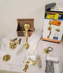 *read Des* Schlage Plymouth Bright Brass Single Cylinder Handleset Knob. Fixed Price $59.99.
