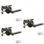 Annfuz 3 Packs Keyed Alike Entry Door Lever Set,exterior Interior H. Fixed Price $94.20.