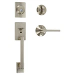 (1) Schlage Century Handle-set Entrance Gripset Zinc Model 02347. Fixed Price $89.97.