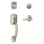 Schlage F60GRW619BRW Greenwich Single Cylinder Handleset Broadway Lever, Sat. Fixed Price $271.07.