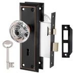 Mortise Set Interior Door, Glass Knobs With Lock,old Style Kno.... Fixed Price $45.04.