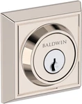 Baldwin Sc.chd Chamfered Square Solid Brass Single Cylinder Keyed - Nickel. Fixed Price $98.70.