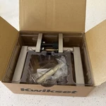 Kwikset Halifax Square Satin Nickel Privacy Door Handel Lever New Box. Fixed Price $22.00.