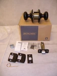 Schlage F10PLY622WKF Plymouth Matte Black Passage Door Knob Hardware Set - Nib. Fixed Price $24.99.