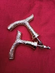 Set Of 2 Solid Brass Designer Door Handles & Knobs Cabinet Pulls For Home Decor. Fixed Price $47.87.
