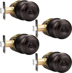 Probrico Privacy Door Bedroom Knobs With Lock, Bathroom Knob, Oil. Fixed Price $58.44.