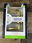 Schlage Accent Lever Hall And Closet Lock Satin Brass F10 608 New Box. Fixed Price $22.22.