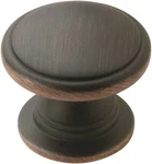 Amerock Cabinet Knob 1-1/4IN. Oil Rubbed Bronze Round 8-PACK. Fixed Price $26.00.