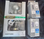 Defiant Hartford Satin Nickel Finish Door Handle Knob 1008 850 504 2X 40W 350 Lu. Fixed Price $14.77.