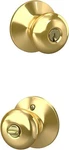Schlage Plymouth Keyed Entry Panic Proof Door Knob Set F51A. Fixed Price $21.99.