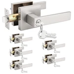 Probrico 6 Pack Satin Nickel Interior Bedroom Entrance Lever Doorknobs. Fixed Price $163.54.