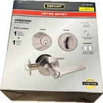 Defiant Freedom Satin Nickel Keyed Entry & Deadbolt Grade 3 Security New. Fixed Price $19.99.