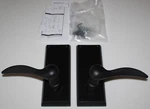 Emtek 7365FB Rectangular Sideplate Sandcast Bronze Durango Dummy Keyed Set Black. Fixed Price $199.92.