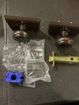 Emtek 8221NWUS10B Norwich Privacy Door Knob W/ Rectangular Rose - Oil Rubbed Bro. Fixed Price $128.99.