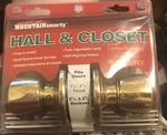 Mountain Security Hall & Closet Door Knob. Fixed Price $19.95.