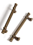 Antique Brass Cabinet Pulls 3-3/4 INCH(96MM) Hole Center Classic Vintage Dr.... Fixed Price $38.30.