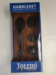Toledo Single Cylinder Iron Black Door Handleset New E14-50. Fixed Price $28.00.