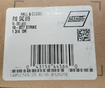Schlage F10 Sac 619, 1-3/4" Dr, 10-027 Strike, Satin Nickel. Fixed Price $30.99.