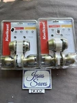Sets Kwikset 96900-254 2-ENTRY Knobs & 2-SINGLE Cylinder Deadbolts. Fixed Price $37.00.
