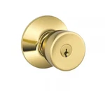 Schlage Bell Bright Brass Keyed Entry Door Knob F51A 605. Fixed Price $22.00.