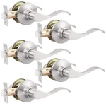 Gobekor 5 Pack Brushed Nickel Passage Door Levers Interior Handles For H.... Fixed Price $71.43.