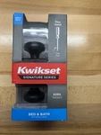 Kwikset Sora Matte Black Bed/bath Rectangle Rose Door Knob. Fixed Price $27.99.