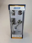 Schlage Front Entry Handleset Satin Nickel F60 V Cen 619 Lat Open Box Complete. Fixed Price $49.99.