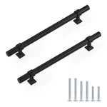 Knobelite Pack Matte Black Cabinet Handles, Hole Centers: 6.25INCH,. Fixed Price $19.97.