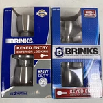 Brinks Silver Satin Keyed Door Knobs Lot Of Two. Fixed Price $16.99.