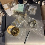 Nostalgic Warehouse Rosette W/ Crystal Glass Knobs Door Shiny Brass Passage. Fixed Price $75.00.